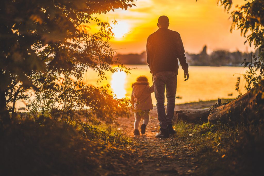 Kid and Dad Camping